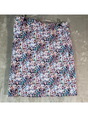 Margaret M Multicolor Abstract Pencil Skirt Knee Length Stretch Size L